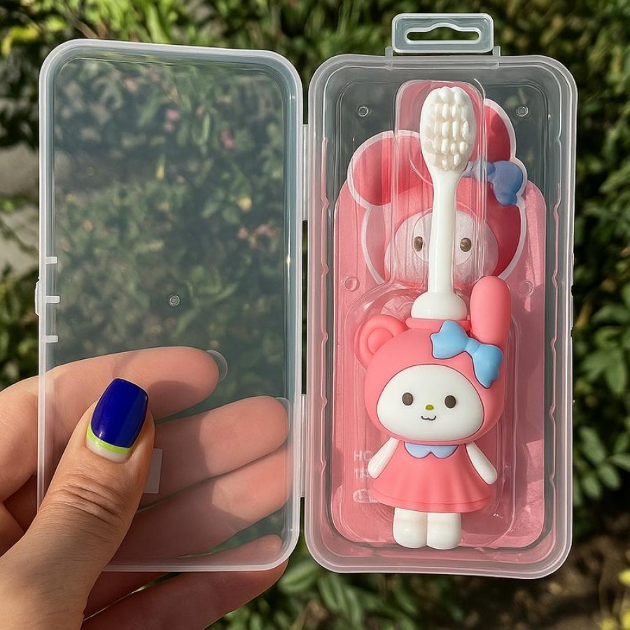 Kuromi Strawberry Fine bristles toothbrush For Kids 1 to 5 year Kuromi Strawberry Fine bristles toothbrush For Kids 1 to 5 year