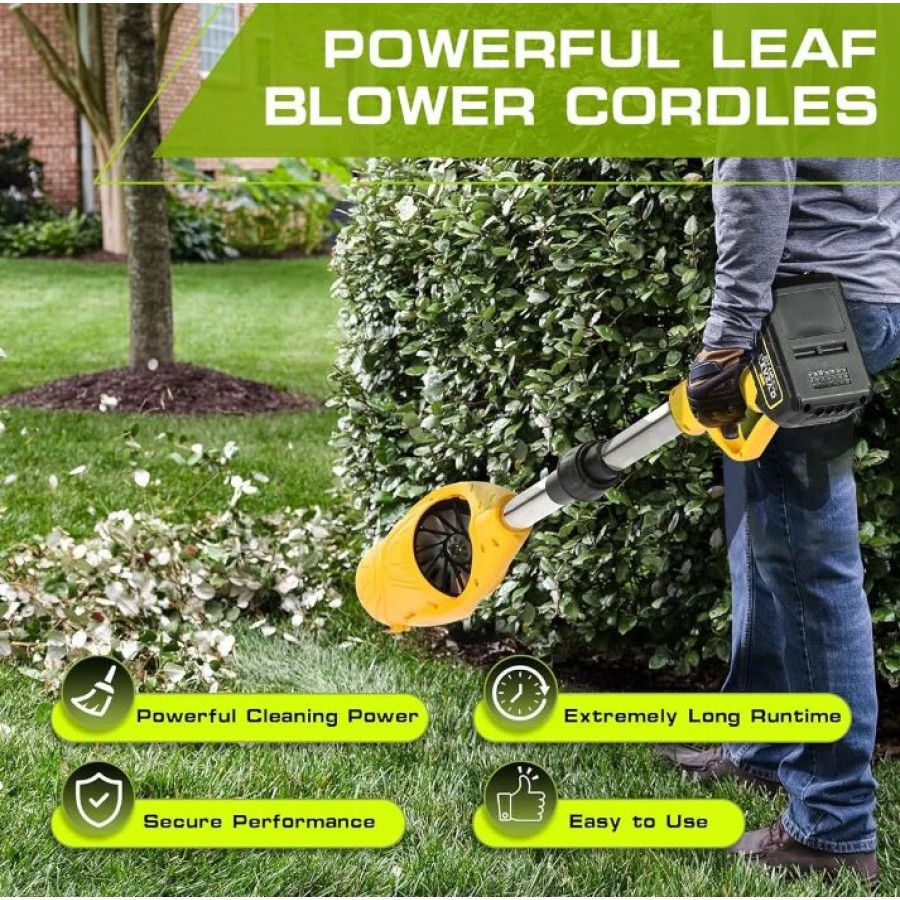 Cordless Electric Leaf Blower 21V - Rechargable
