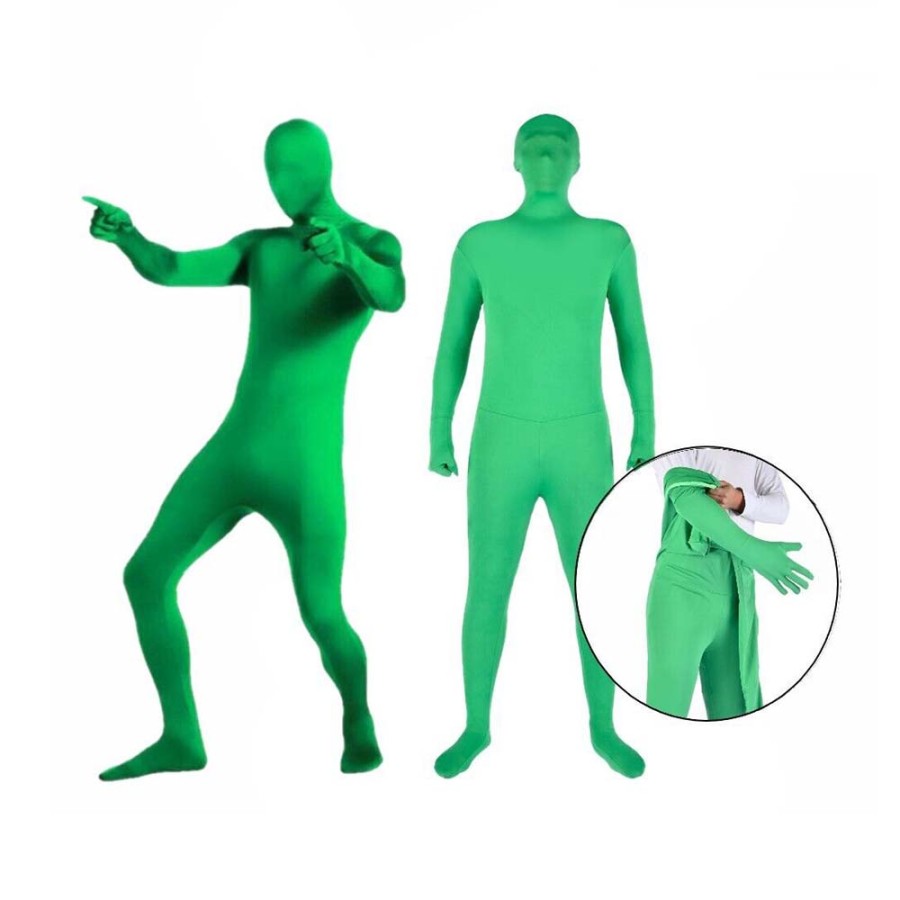 Green Suit Costume For Video Effect Background (Free Size)