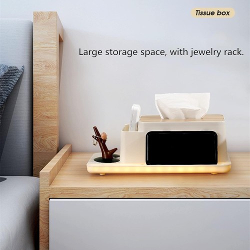 Creative Multifunctional Storage Tissue Box With Led 