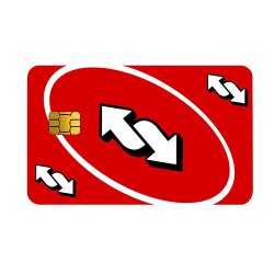 Credit Card Smart Sticker - UNO Reverse Credit Card Smart Sticker - UNO Reverse