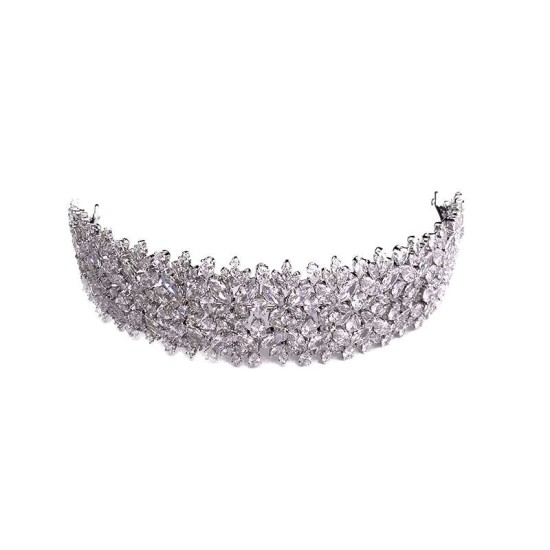 Jewellery Silver Crystal Daimond Wedding Crown 055