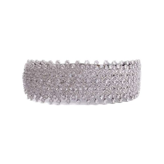 Jewellery Silver Crystal Daimond Wedding Crown 054