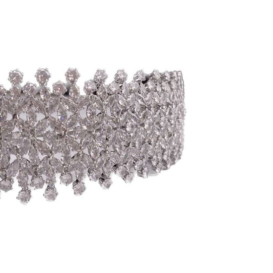 Jewellery Silver Crystal Daimond Wedding Crown 054