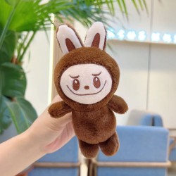 Labubu Plush Cartoon Cute Doll Keychain - Brown