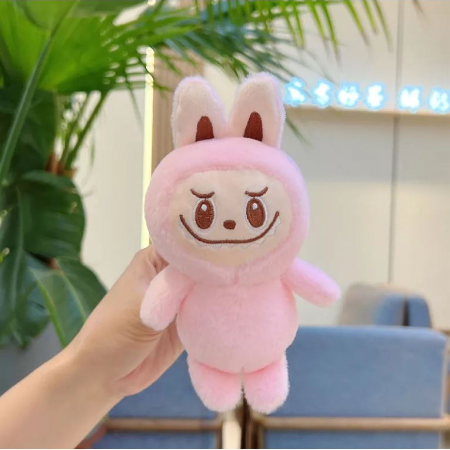 Labubu Cute Keychain Cartoon Plush Toy 15cm - Light Pink