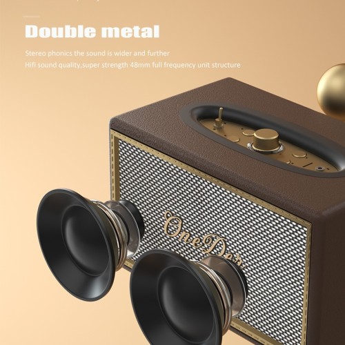 Wooden Design One Der Retro Bluetooth D6 Wireless Speaker Subwoofer