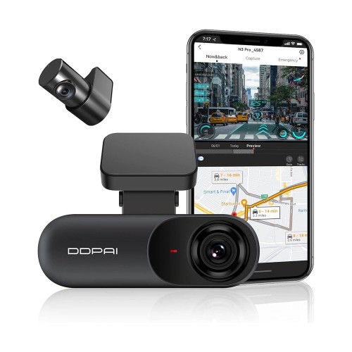 DDPAI Dash Cam Front & Rear 2.5K Car Camera,1600P Front 1080P Rear Dash Camera