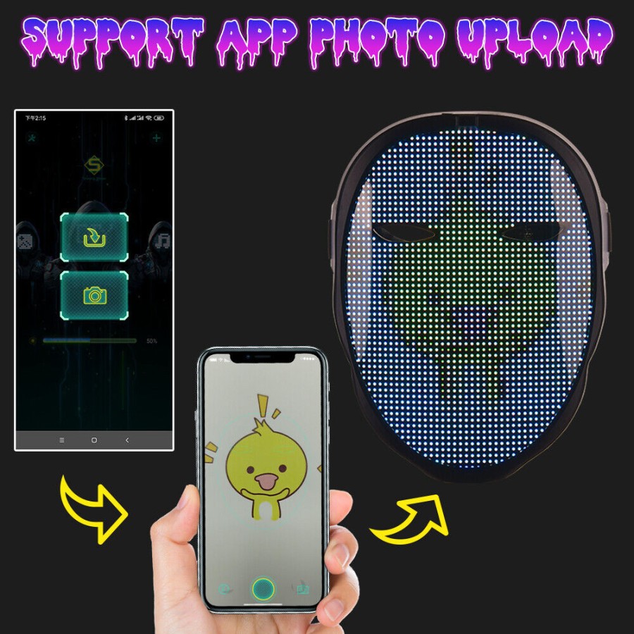 LED Dynamic Lighting APP Mask