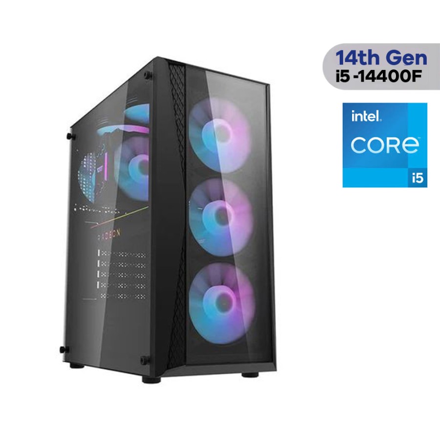 DarkFlash DK352 Gaming PC Intel i5 14th Gen, RTX 5060Ti 8GB, 16GB RAM, 1TB SSD RGB Case