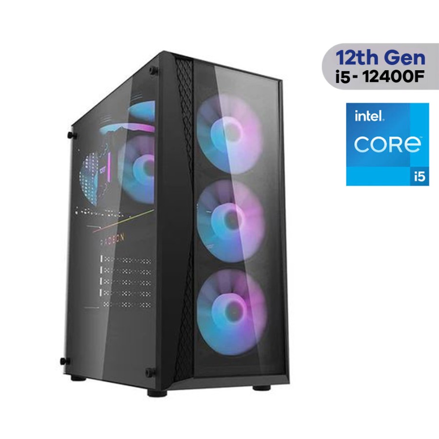 Darkflash Predator Gaming PC, Intel i5 12th Gen, RTX 5060Ti 8GB, 16GB RAM, 1TB SSD RGB Case