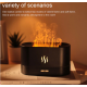 Flame Humidifier Essential Oil Diffuser - Black