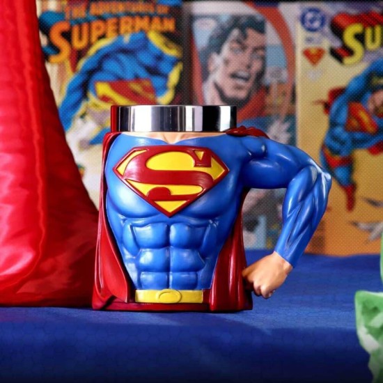 3D Stainless Steel DC Comics Superman Hero Mug