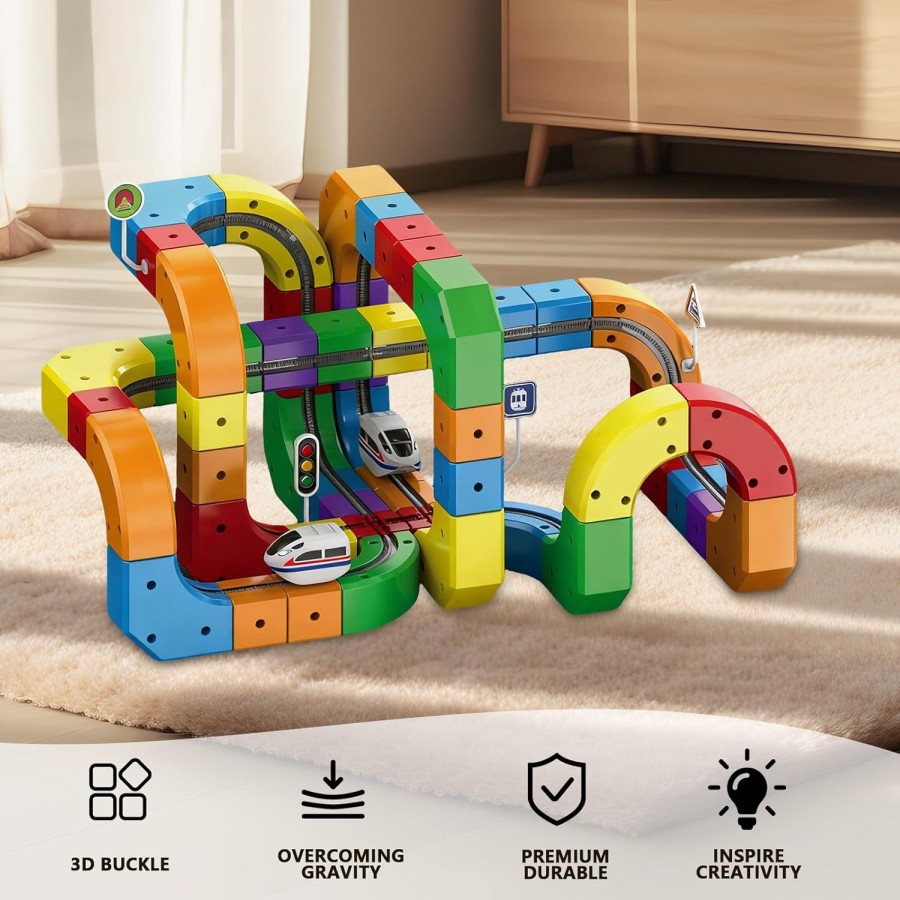 DIY Cube Track Fusion Train Set For Kids