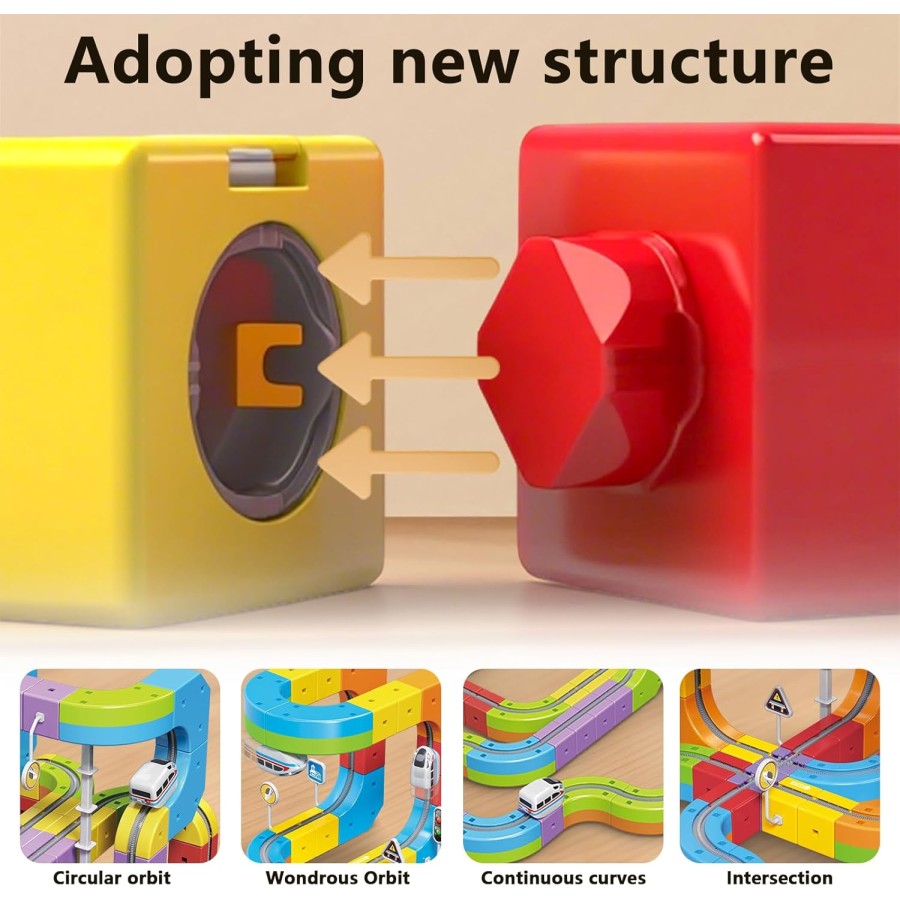 DIY Cube Track Fusion Train Set For Kids