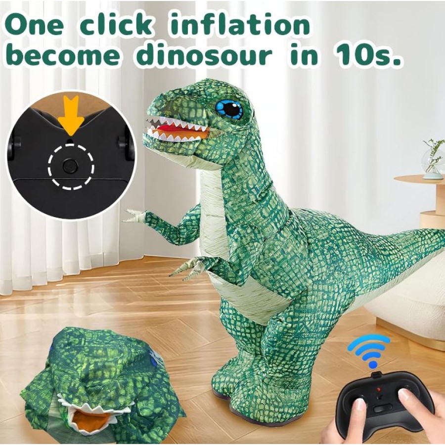 360° Rotate Inflatable Dinosaur  With Remote Control Toy