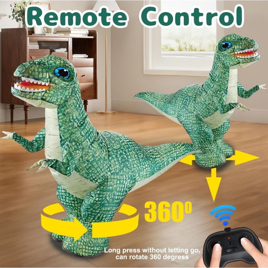 360° Rotate Inflatable Dinosaur  With Remote Control Toy