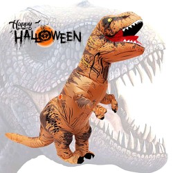 T-Rex Costume Inflatable Dinosaur Halloween Costume - Brown  T-Rex Costume Inflatable Dinosaur Halloween Costume - Brown
