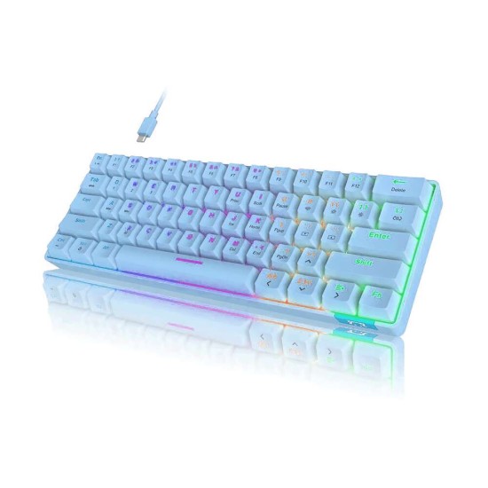 DK61 Mechanical keyboard Wireless & Wire Black - Blue