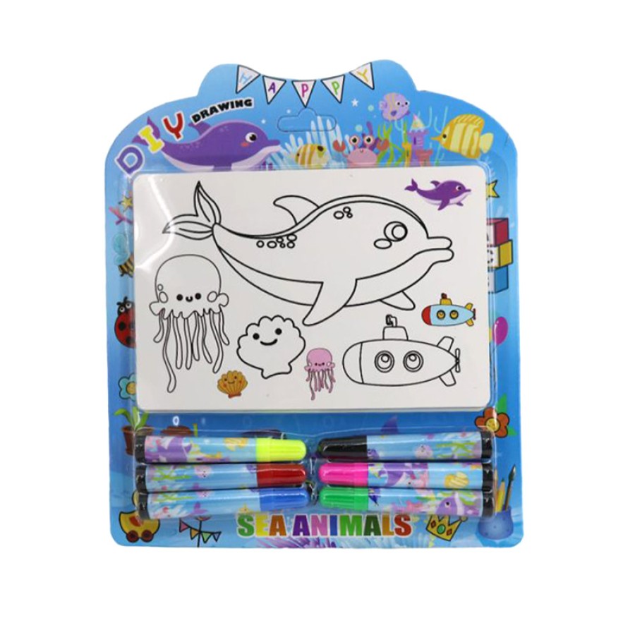 Dolphin Draw Coloring with Markers