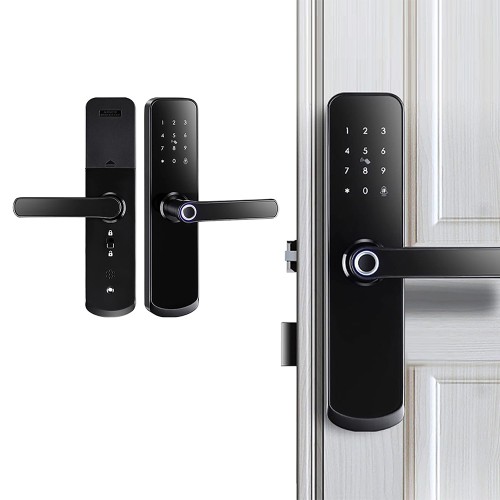 Smart Keyless Entry Lock  Fingerprint, Pass code, key card, Mobile App (Wifi & Bluetooth)