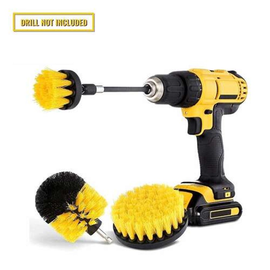 4 Pcs Drill Scrubber Brush Attachment Set (Only attachemnt Brush)