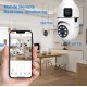 V380 Bulb WIFI 720P Dual HD Resolution IP Security Camera - 2MP - White