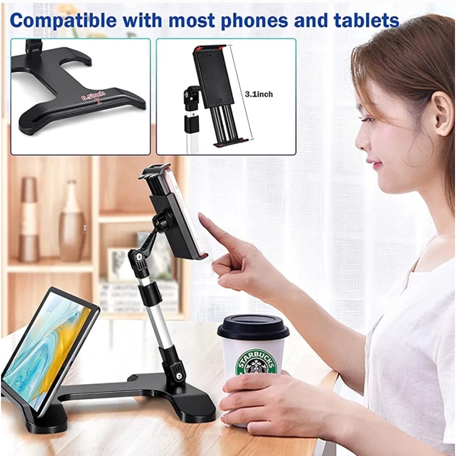 Dual Telescopic Anti-slip Mobile & Tablet Stand