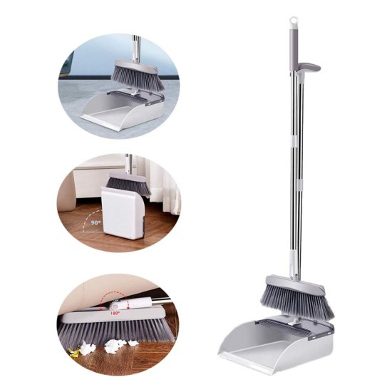 Broom Dustpan Standing Cleaning Set