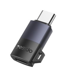 Yesido GS28 8 Pin Female to Type-C Male 60W Charging Adapter – Black