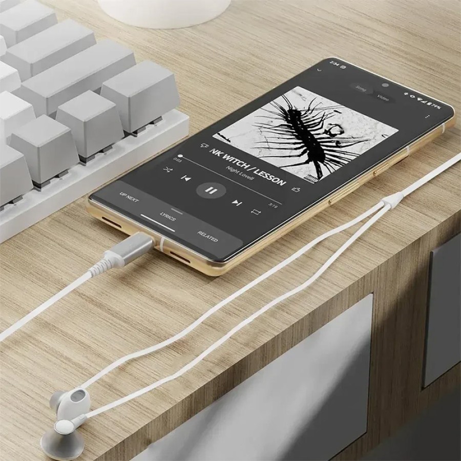 ROCKET EP06 Type-C Wired Earphone - White
