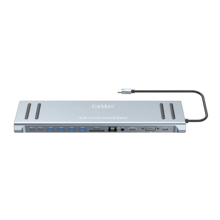 Earldom HDTV USB-C Adapter Earldom ET-W28 14-in-1 – Silver