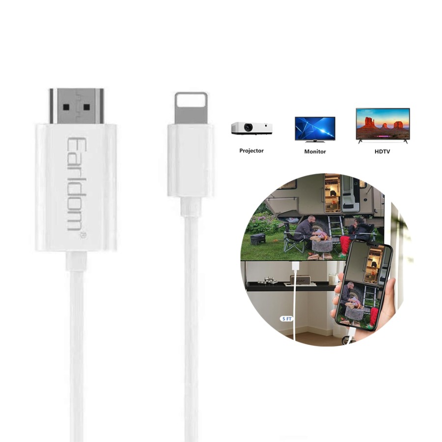 Earldom W33 HDMI to Lighting Adapter Cable 2 Meters