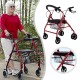 Elderly Foldable Mobility Walker with Seat Dual Brakes and Basket Elderly Foldable Mobility Walker with Seat Dual Brakes and Basket
