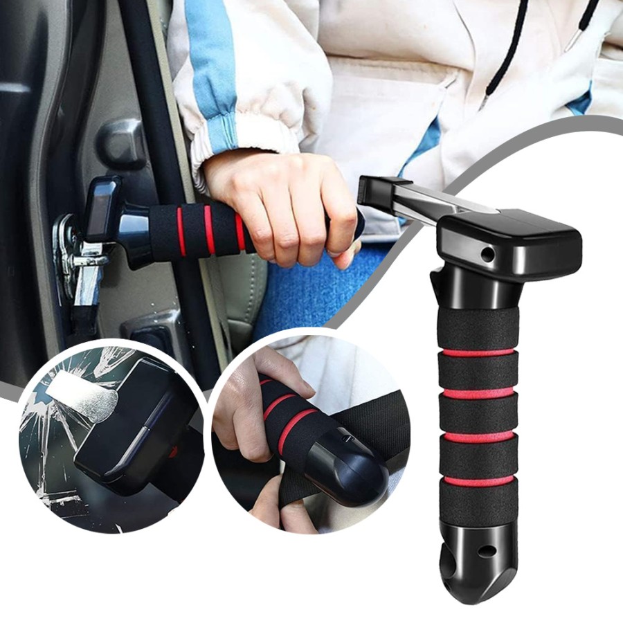 3-in-1 Portable Car Door Handle with Seatbelt Cutter & Window Breaker 3-in-1 Portable Car Door Handle with Seatbelt Cutter & Window Breaker