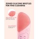 Electric Silicon Face Cleansing Brush, Sonic Facial Scrubber - Pink