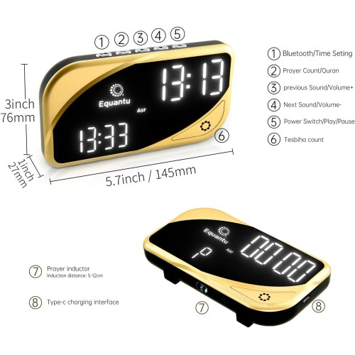 Prayer Assist Counter Azan Clock MP300