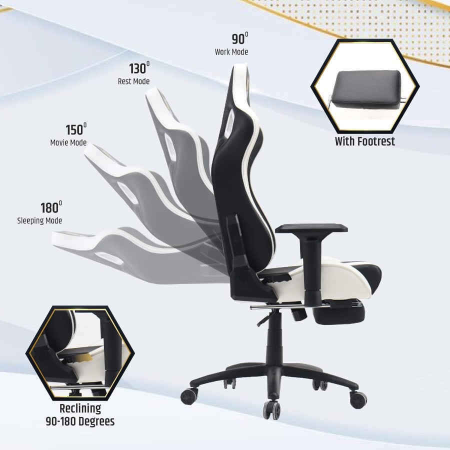 Brosloth Ergonomic Gaming Office Chair for Work from Home with Lumbar Support - Black Brosloth Ergonomic Gaming Office Chair for Work from Home with Lumbar Support - Black