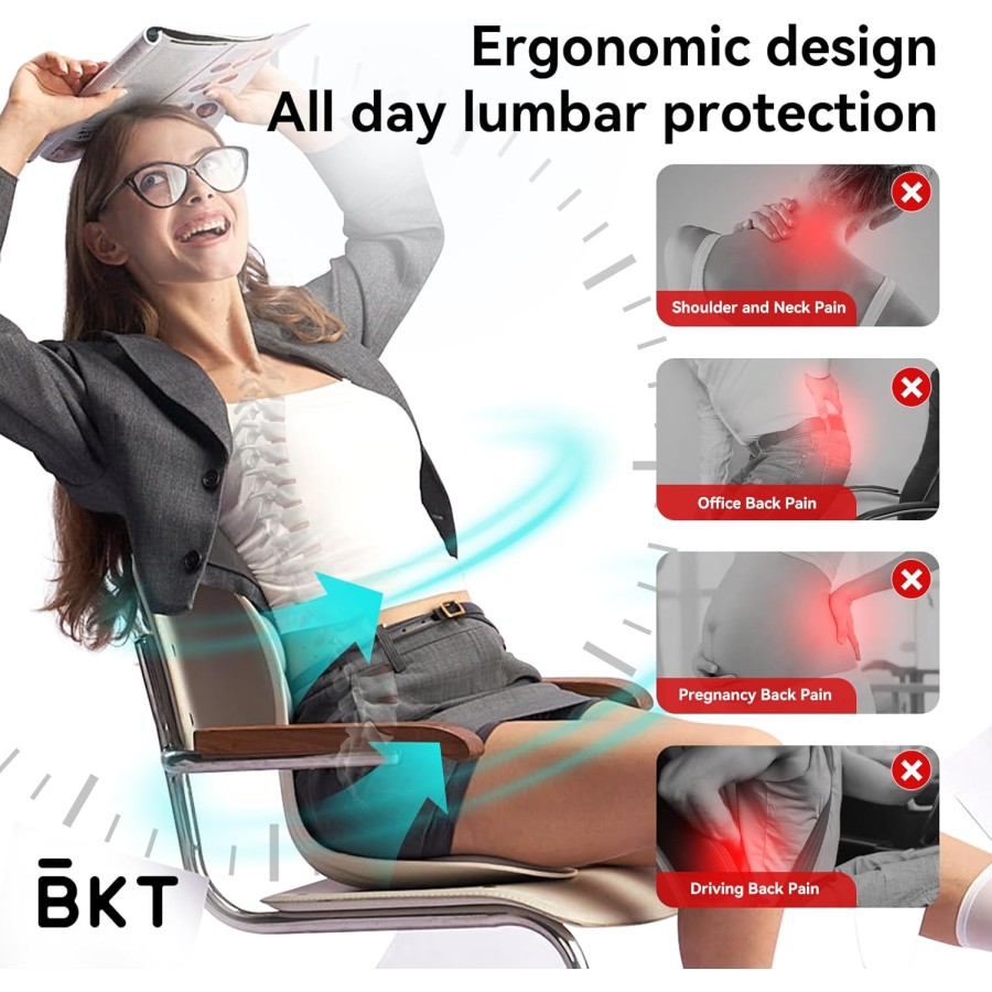Ergonomic Office Home Cushion Lumbar Support Seat