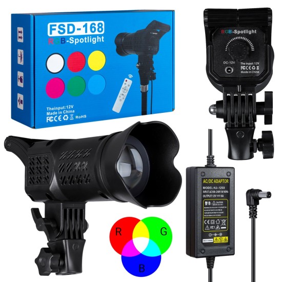 FSD-168 RGB Studio Light Spotlight Color Adjustment for photography With Stand