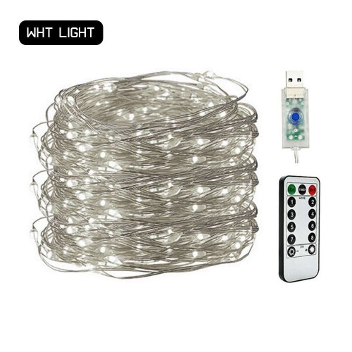 Fairy Lights USB Decorative Light With Remote - (White Light)