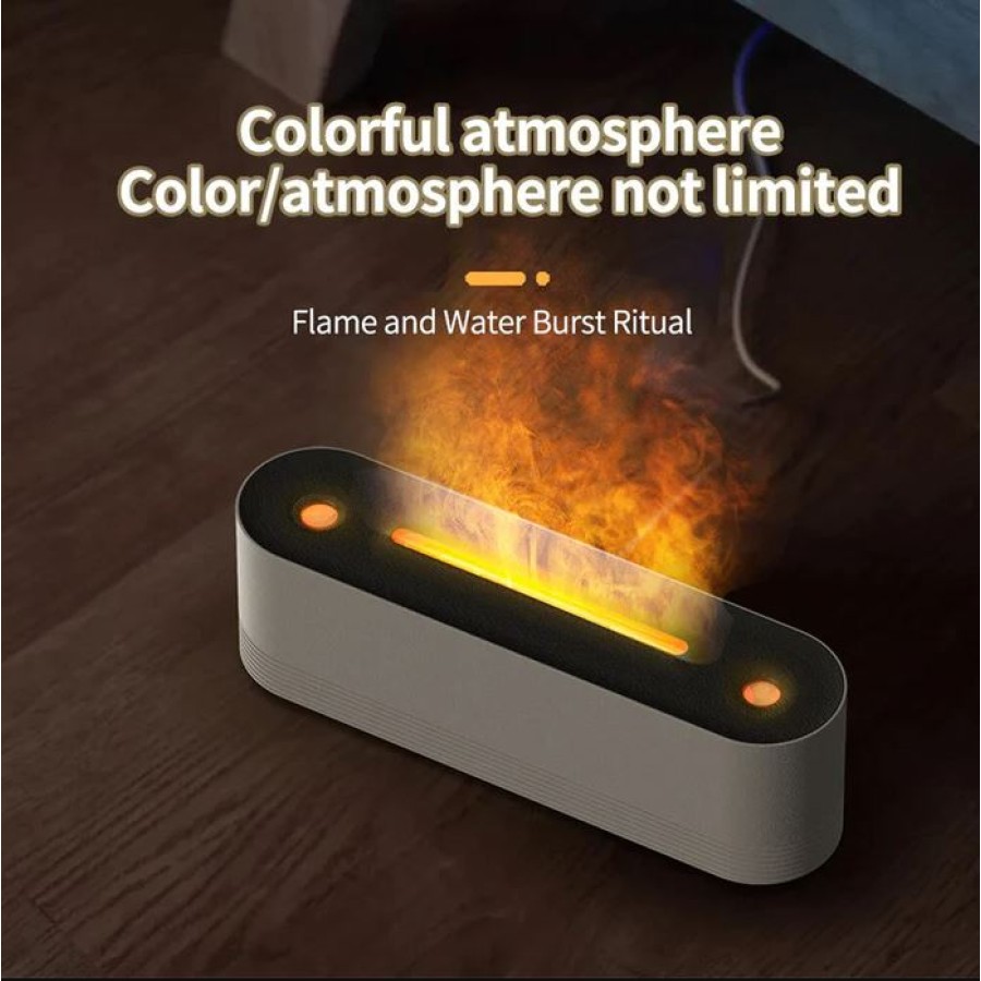 Flame Ultrasonic Humidifier 7 Colors Aroma Diffuser