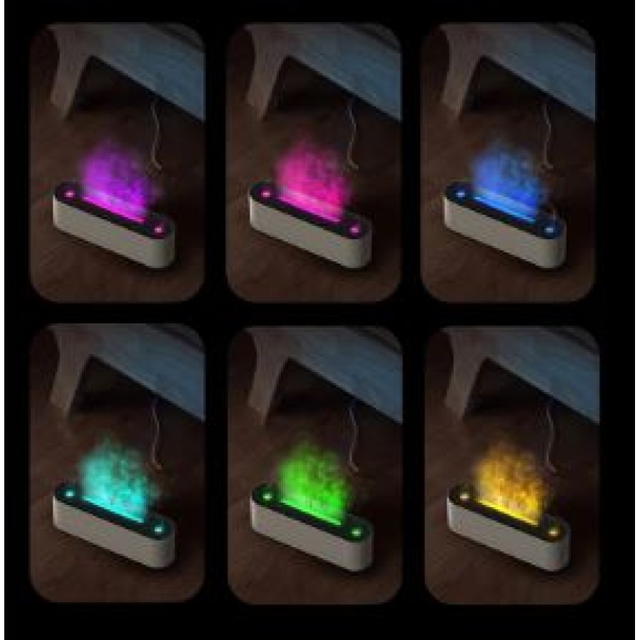 Flame Ultrasonic Humidifier 7 Colors Aroma Diffuser