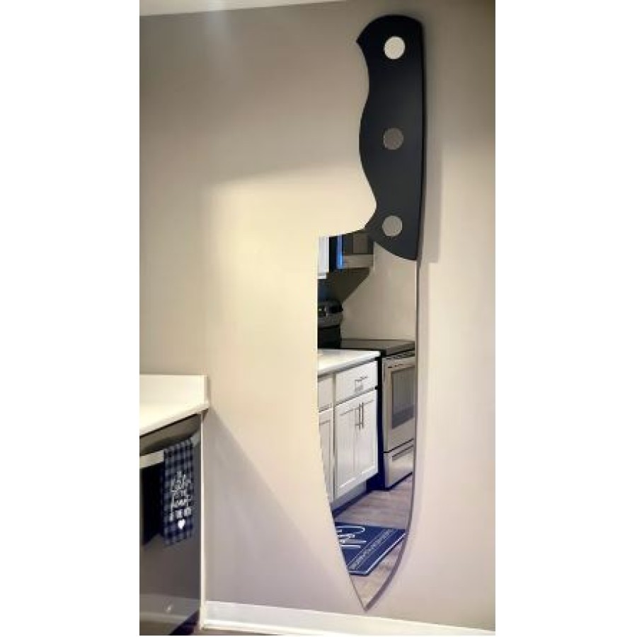 Decorative Knife-Shaped Wall & Floor Mirror ( 215x35cm )