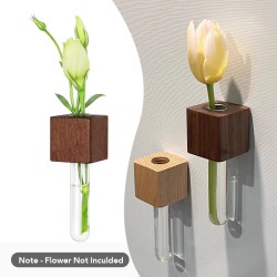 Magnetic Wooden Test Tube Plant Vase Magnetic Wooden Test Tube Plant Vase