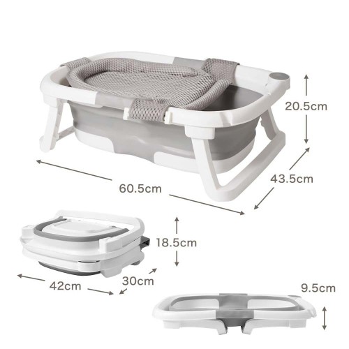 Foldable Baby Bathtub with Soft Cotton Cushion