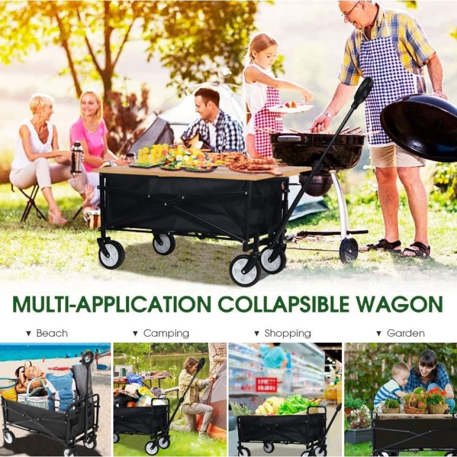 Folding Outdoor Utility Wagon Cart