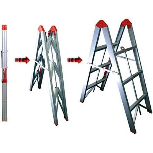 4 Step Collapsible Folding Ladder up to 1.5m