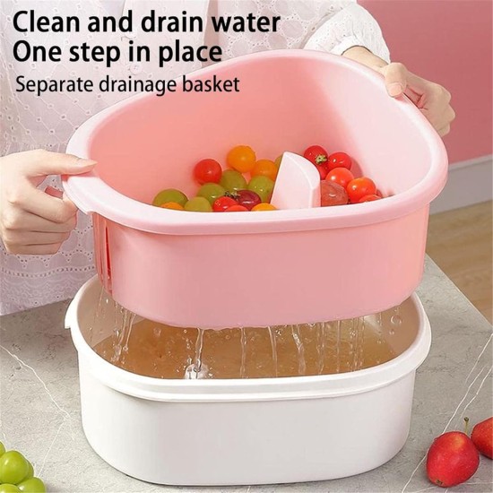 Fruit Vegetable Spin Cleaner Bucket