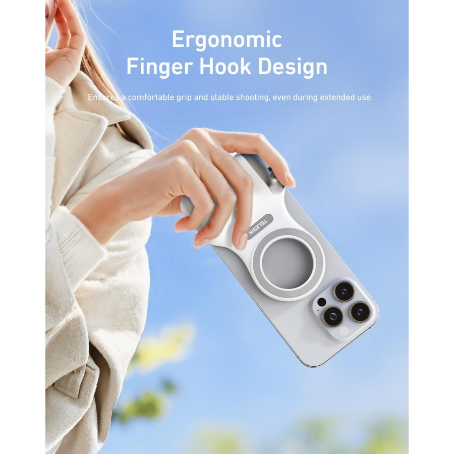 Telesin Magnetic Phone Camera Shutter + Magsafe Selfie Light with Mirror (Bundle Offer!)